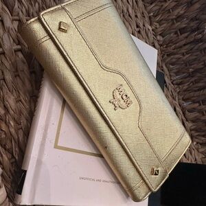 MCM Gold Women's Long Wallet